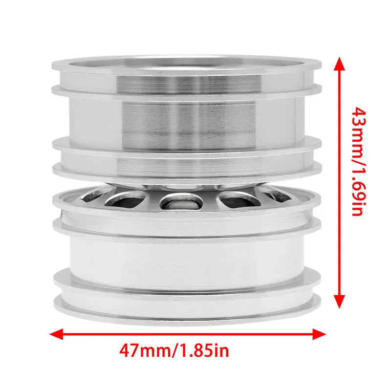 Tamiya Complete Set Aluminum Front & Rear Wheel Hubs Rims for 1/14 Tamiya Tractor Climbing Trailer RC Car Upgrade Parts