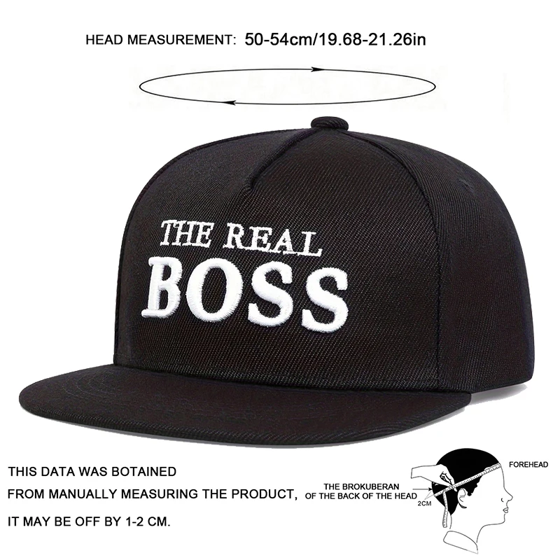 Children THE REAL BOSS Embroidery Baseball Caps Hip-hop Hats Spring Autumn Outdoor Adjustable Casual Hat Boy Girl Trave