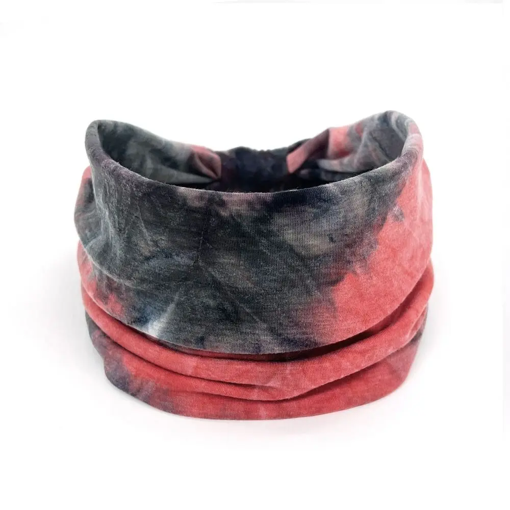 Hair Accessories Colorful Tie Dye Headwrap Elastic Cotton Wide Headband Charming Unisex Cross Headband Girls Ladies