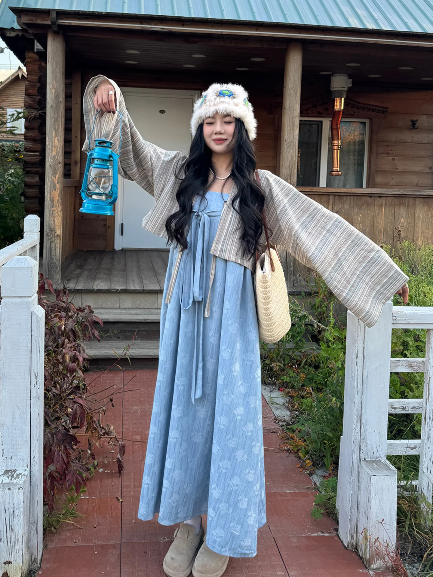 

Dr Tang Memory Plum Mist Flower Paper Two-Piece Set Large Size Beautiful Tang Dynas Sle Hanfu Slimming for up to 200 P...