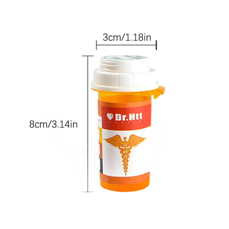 50ML Push Down & Turn Vial Container Pocket Plastic Storage Stash Jar Pill Bottle Case Box Herb Container view 6