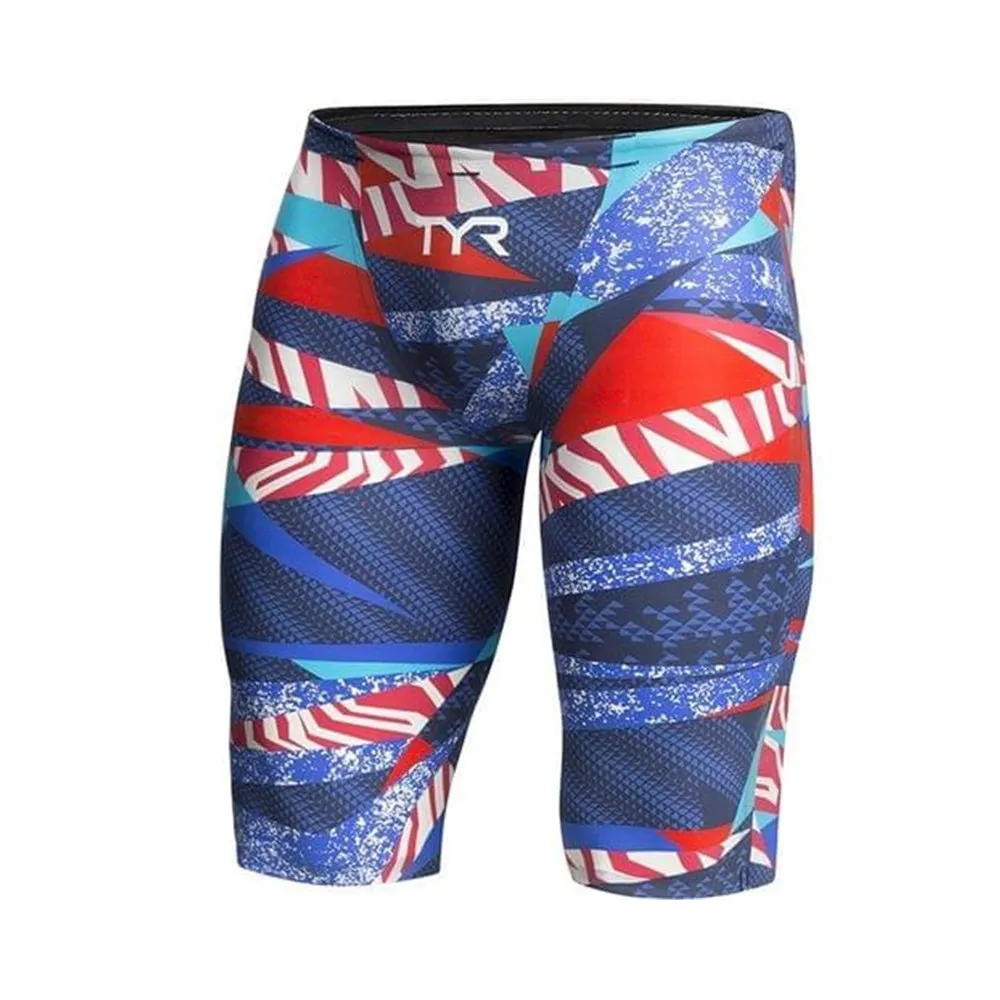 Men Swim Jammer Swimming Trunks Professional Swim Surf Trunks Beach Uv Protection Gym Endurance Athletic Training Tights Shorts