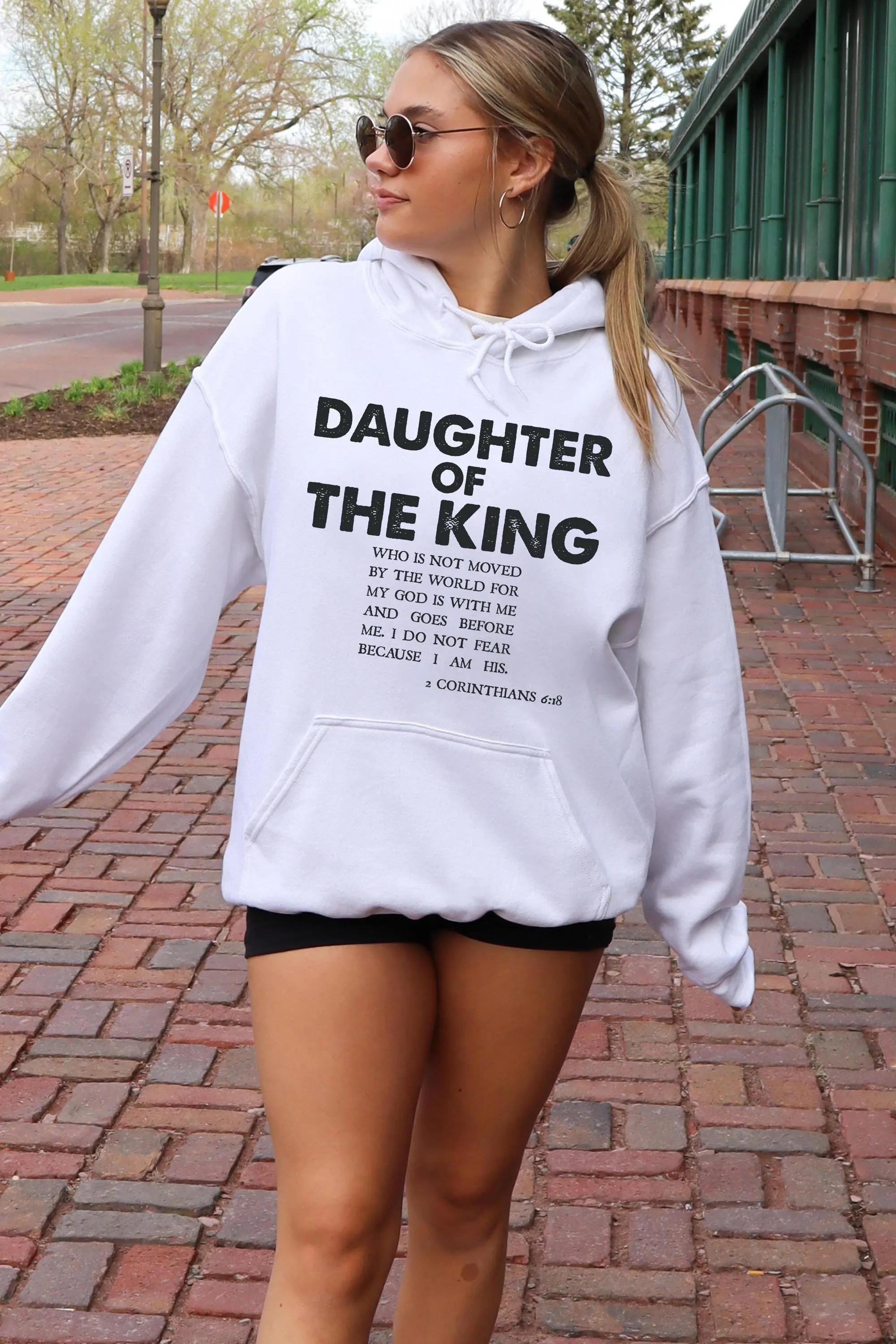 

Daughter of The King Hoodie Sweatshirt Women Long Sleeve Sweatshirt Pullover Religious Tops Fashion Casual Autumn Clothing