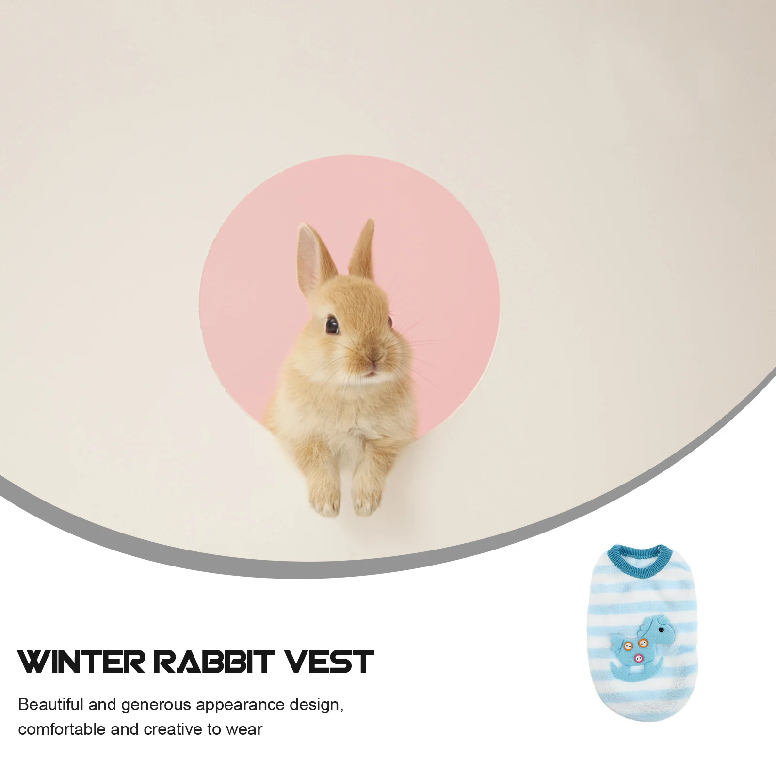 

Adorable Rabbit Vest Winter Warm Soft Coral Fleece for Mini Cats Squirrels Ferrets Pet Costume Small Animal Outfit