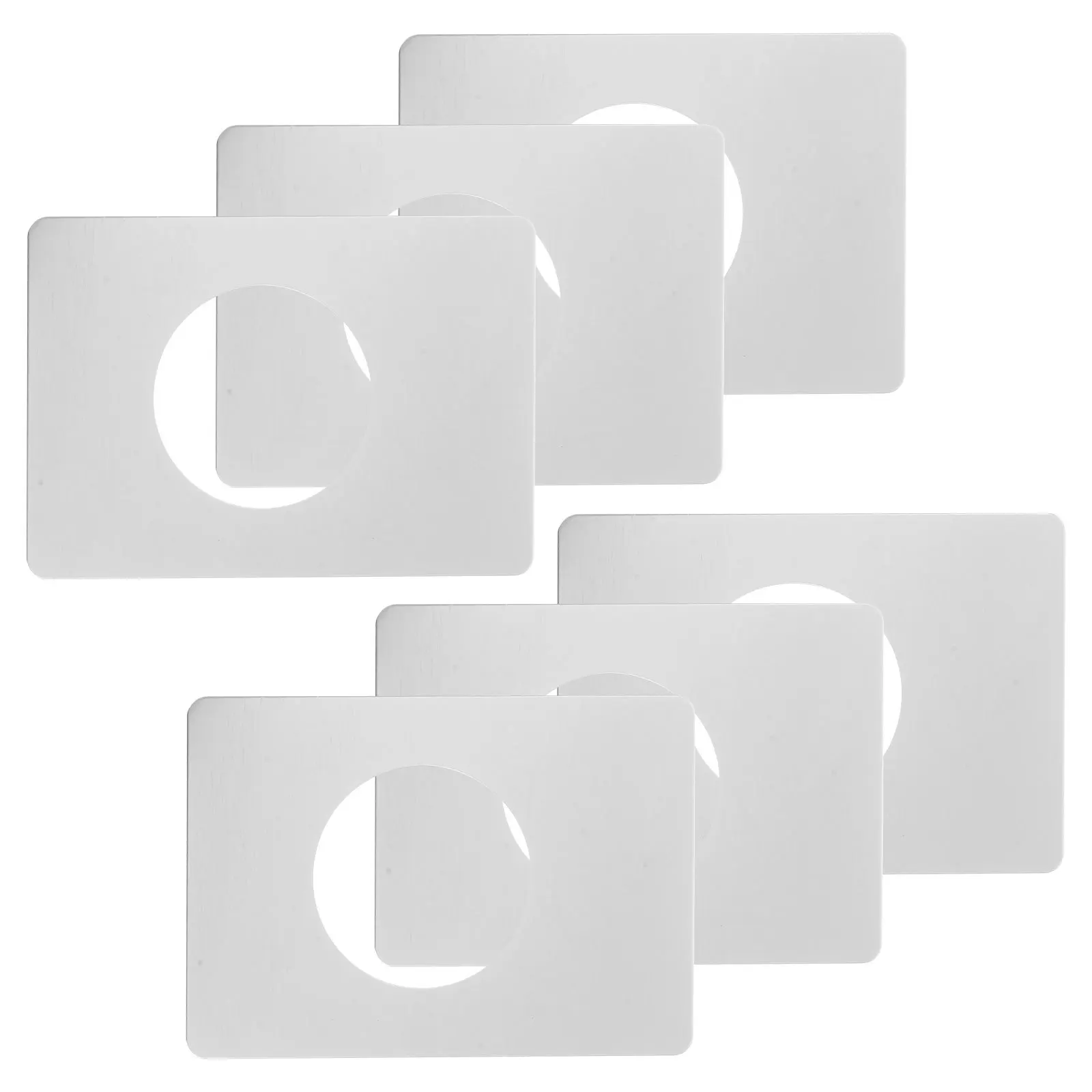 6 قطع من ألواح إصلاح أقفال الأبواب من الفولاذ المقاوم للصدأ، تقوية للأبواب الخشبية والمعدنية، تركيب بدون حفر، أمان لباب المرآب الأمامي