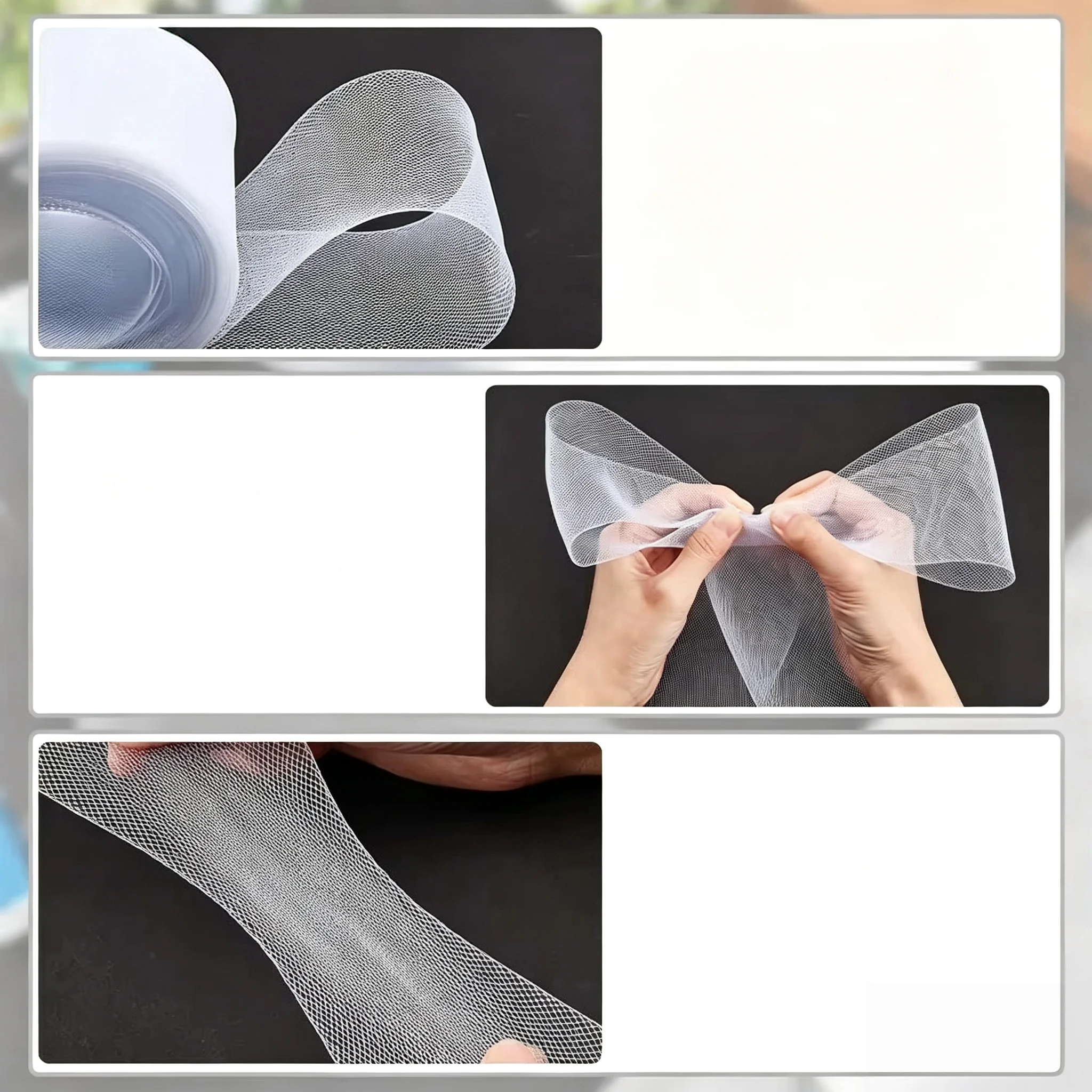 Rigid Tulle Flat Curly Braid Tape DIY Supply For Making Retro Hats Fascinators And Ornamental Bridal Headpieces