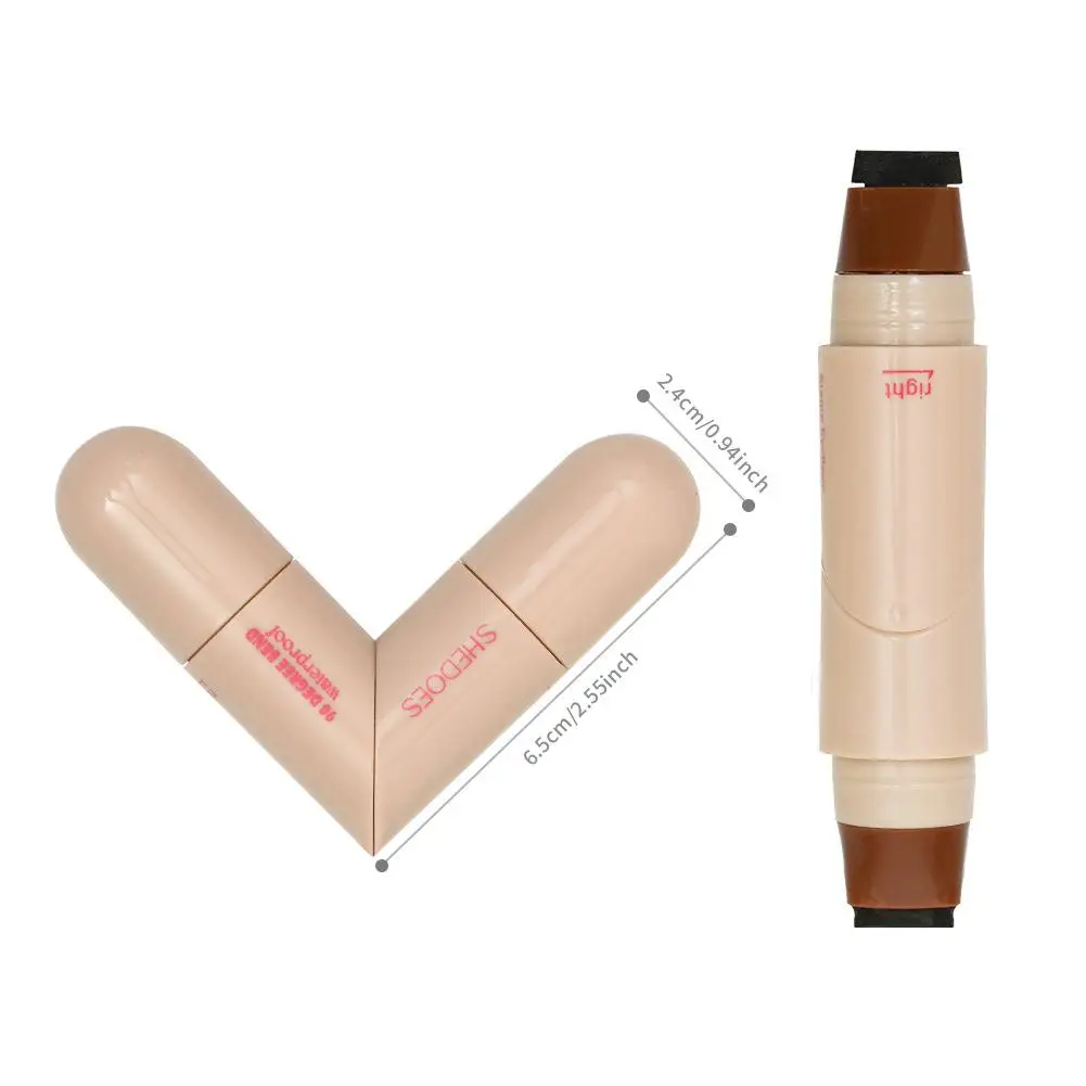 อายไลเนอร์แบบหมุนพร้อมหัวปั๊มในตัว รูปหัวใจสองหัว สีดำน้ำตาล กันน้ำ กันเหงื่อ แห้งเร็ว แต่งหน้าง่าย