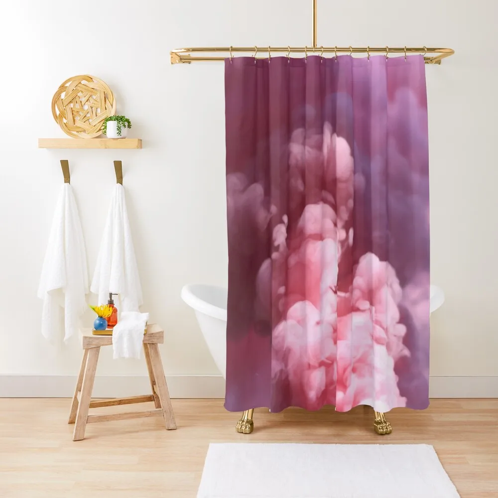 

Pink, Explosion, Smoke, Abstract, Colour Shower Curtain Bathroom Decor For Shower Bathroom And Shower Products Curtain