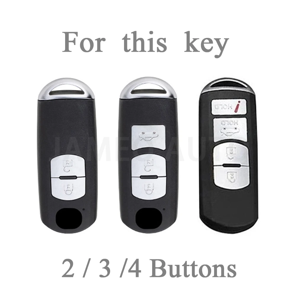 For Mazda 2 3 6 Demio Atenza Axela CX-5 CX5 CX-3 CX7 CX-9 3 4 CX30 2016 2017 2018 2019 Key Cover 2 3 4 Buttons Car Key Case