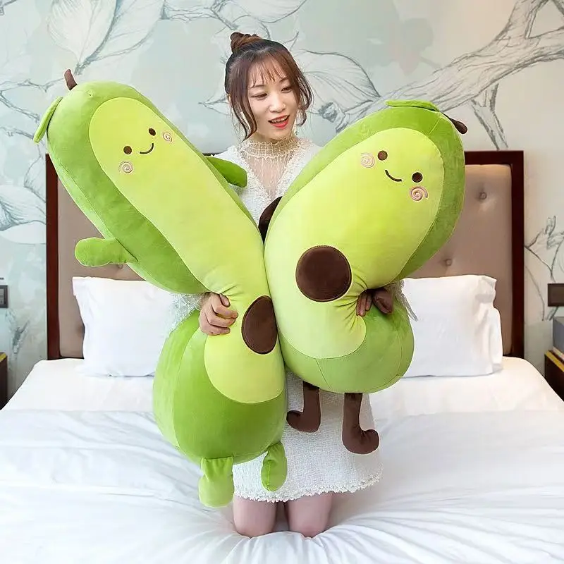 محشوة الفاكهة الأفوكادو دمية الأخضر العملاق الأفوكادو ألعاب من نسيج مخملي دمية ناعمة كبيرة وسادة نوم عيد ميلاد لطيف هدية لفتاة غرفة ديكور #1