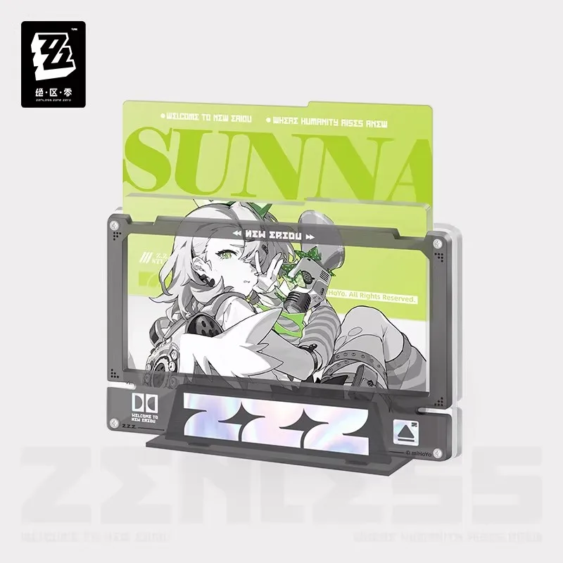 [Genuine] miHoYo Game Zenless Zone Zero Sunna Aria Fixed Frame Acrylic insert Set Anime Prop Desktop Ornament Cosplay Xmas Gifts