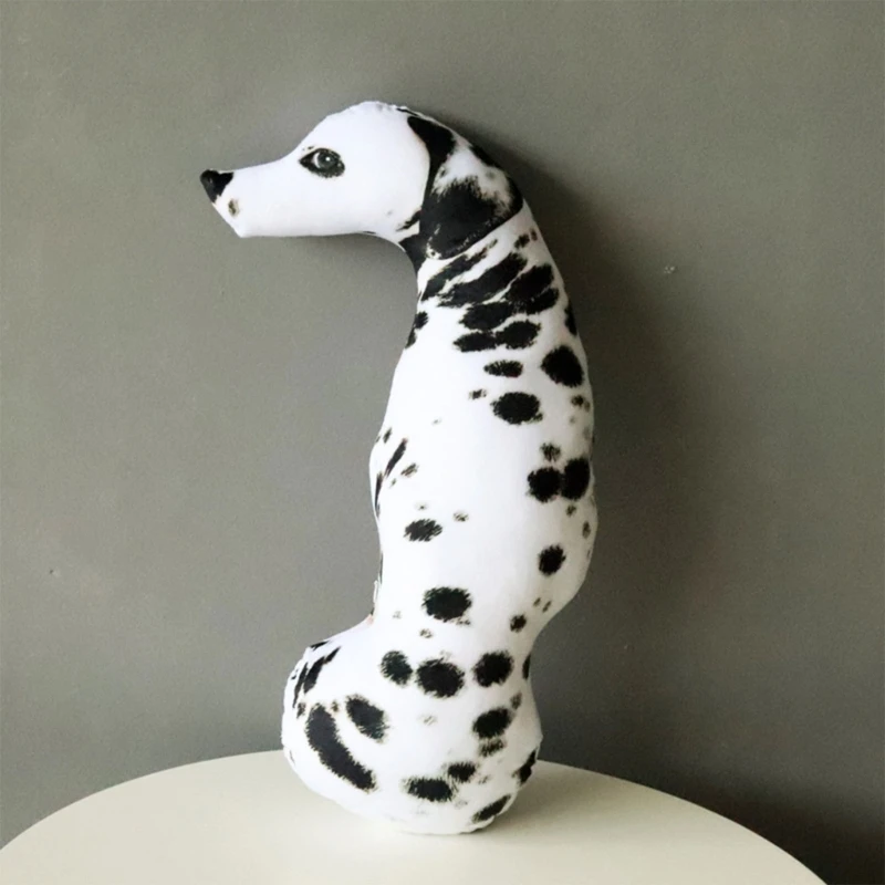 Divertente cuscino in peluche con testa cane, regalo per amanti dei cani