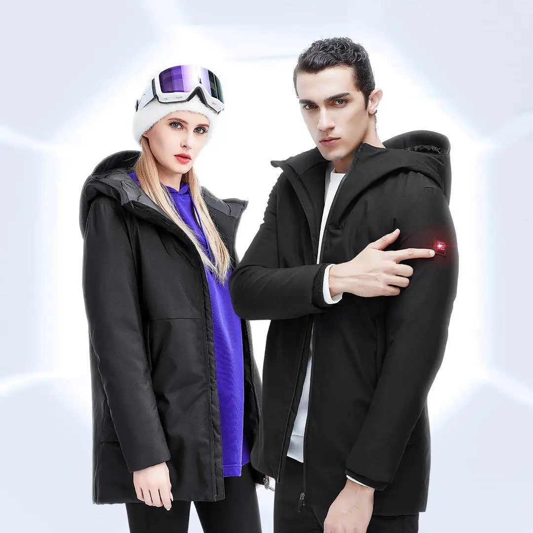 Xiaomi Intelligent Temperature Control Heating 3 Gears Medium-long Warm Couple 90% Goose Down Jacket Waterproof Windproof