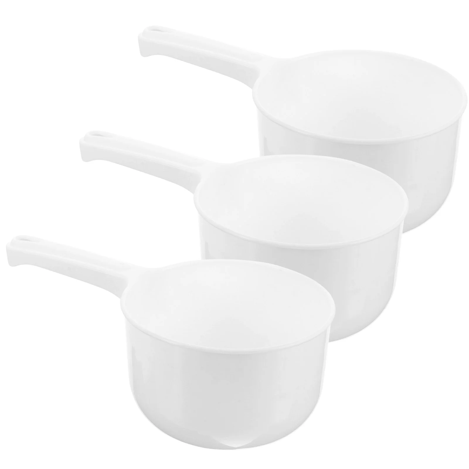 

3 Pcs Household Scoop Convenient Bathing Ladle Trim Spoon Kitchen Accessory Water Dipper Travel Baby Pot Enamel Basin