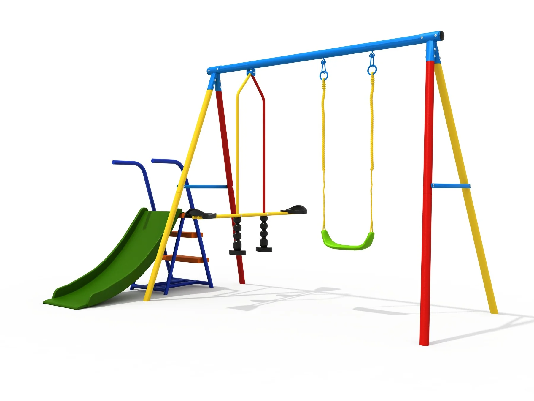 Multifunctional Children Playground Set, Swing Slide Hanging Chair Climber, Indoor Outdoor for Home Commercial Use