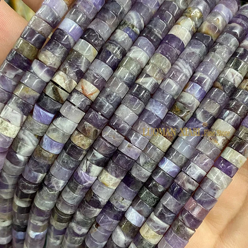 3x6mm Rondelle Natural Stone Turquoise Agate Jade Flat Round Spacer Beads for Jewelry Making DIY Bracelet Necklace Accessories view 6