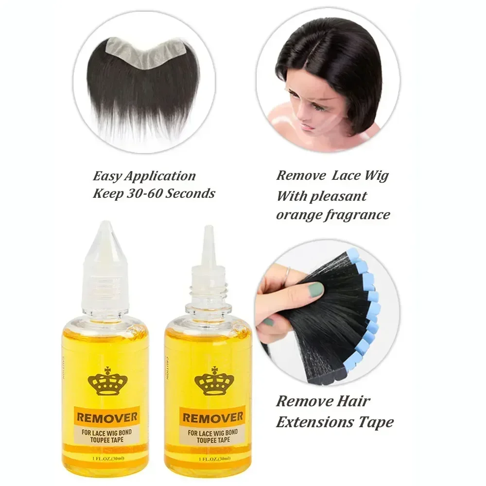 30ml Tape Hair Extension Remover For Lace Wig Bond Toupee Tape Glue Adhesive Hair Remover