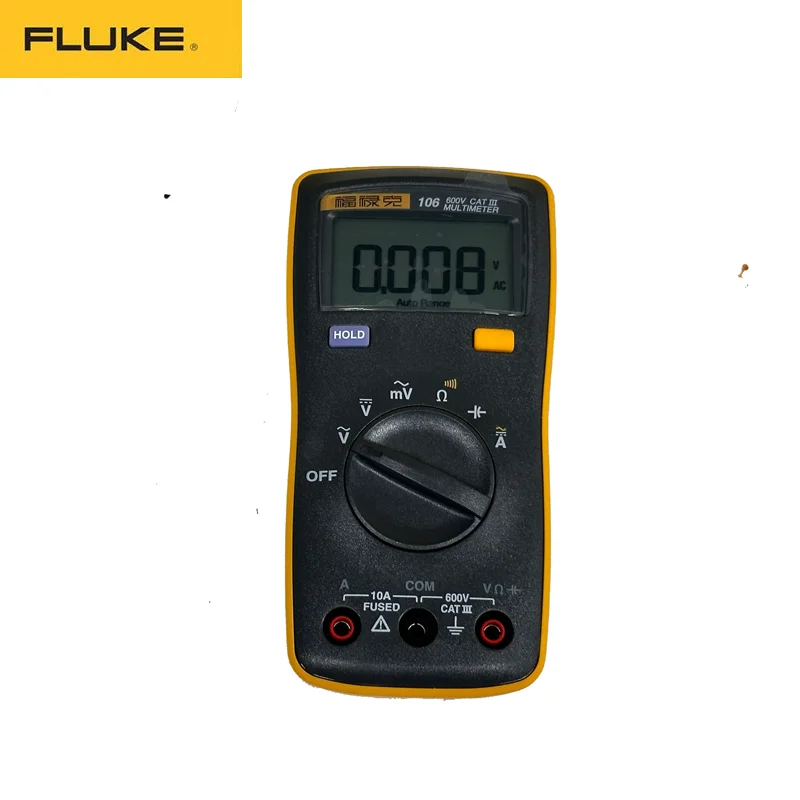 FLUKE 107/106/101/101kit Multimeter Professional Auto Range Digital Tester AC/DC Digital Automatic Voltage Current Multimeter