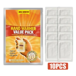 10pcs Disposable Hand Warmer 10 Hours Adhesive Self-Heating Cold-proof Pad Abdomen Body Warming Patch Lasting Warmth Paste Pad