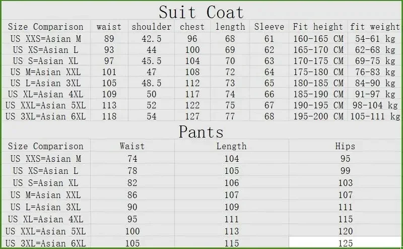 2023 Spring Autumn Fashion New Men\'s Business Casual Solid Color Suits / Male Two Button Blazers Jacker Coat Trousers Pants