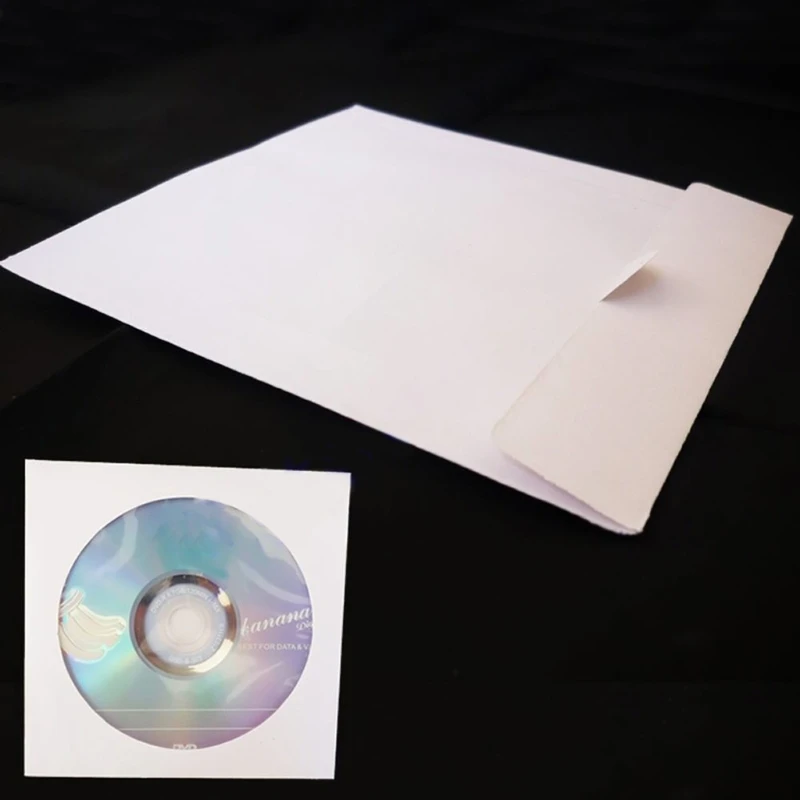 50 Sleeves Mini Paper CD DVD Flap Case Cover Envelopes