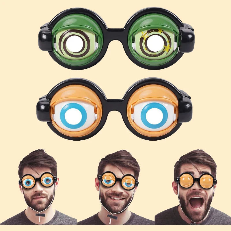 1 Pc Crazy Eyes Glasses Toys Adult Party Supplies Like Fun Pranks Halloween Birthday Presents Plastic Glasses Novelty Toys