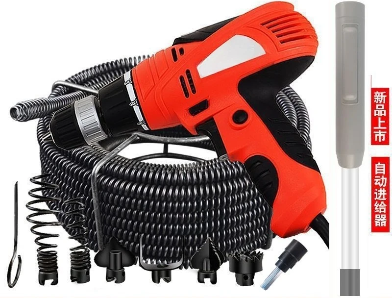 Electric sewer dredging, household spring pipe clogging professional tools