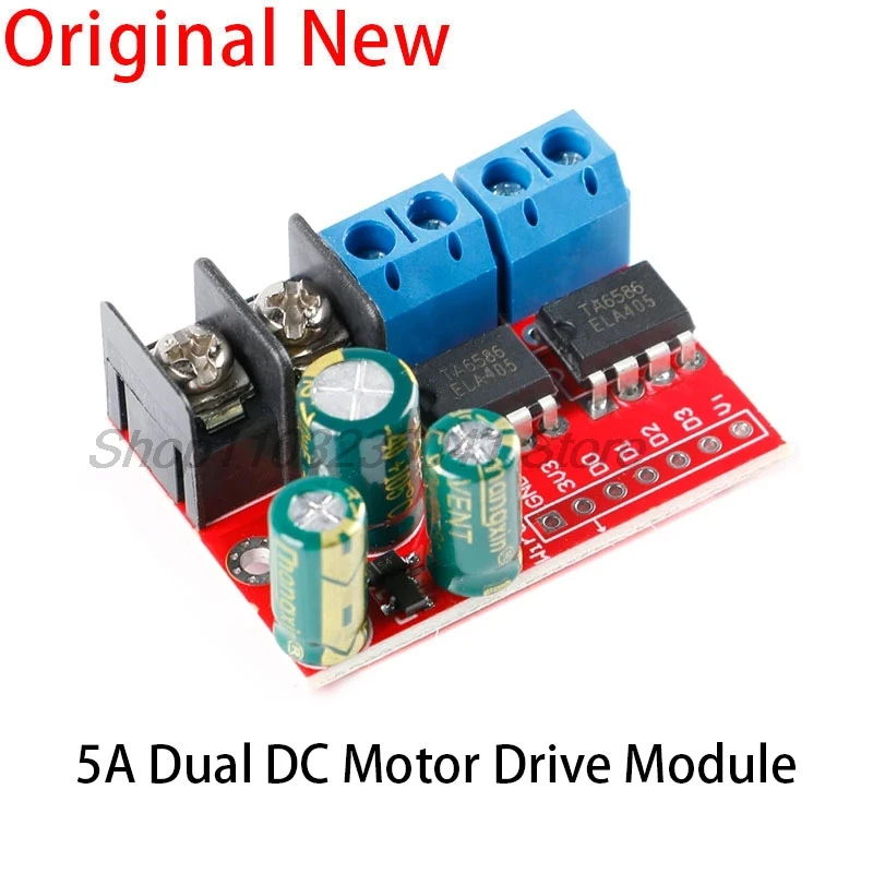 New 5A Dual DC Motor Drive Module Remote Control Voltage 3V-14V Reverse PWM Speed Regulation Double H Bridge Super L298N 5AD