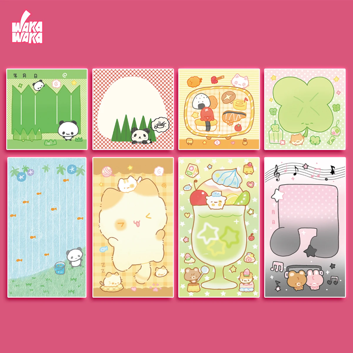 WAKAWAKA MINI MEMO PAD Cute Panda carta per appunti decorativa per Scrapbooking materiale di cancelleria diario Album di artigianato artistico fai da te