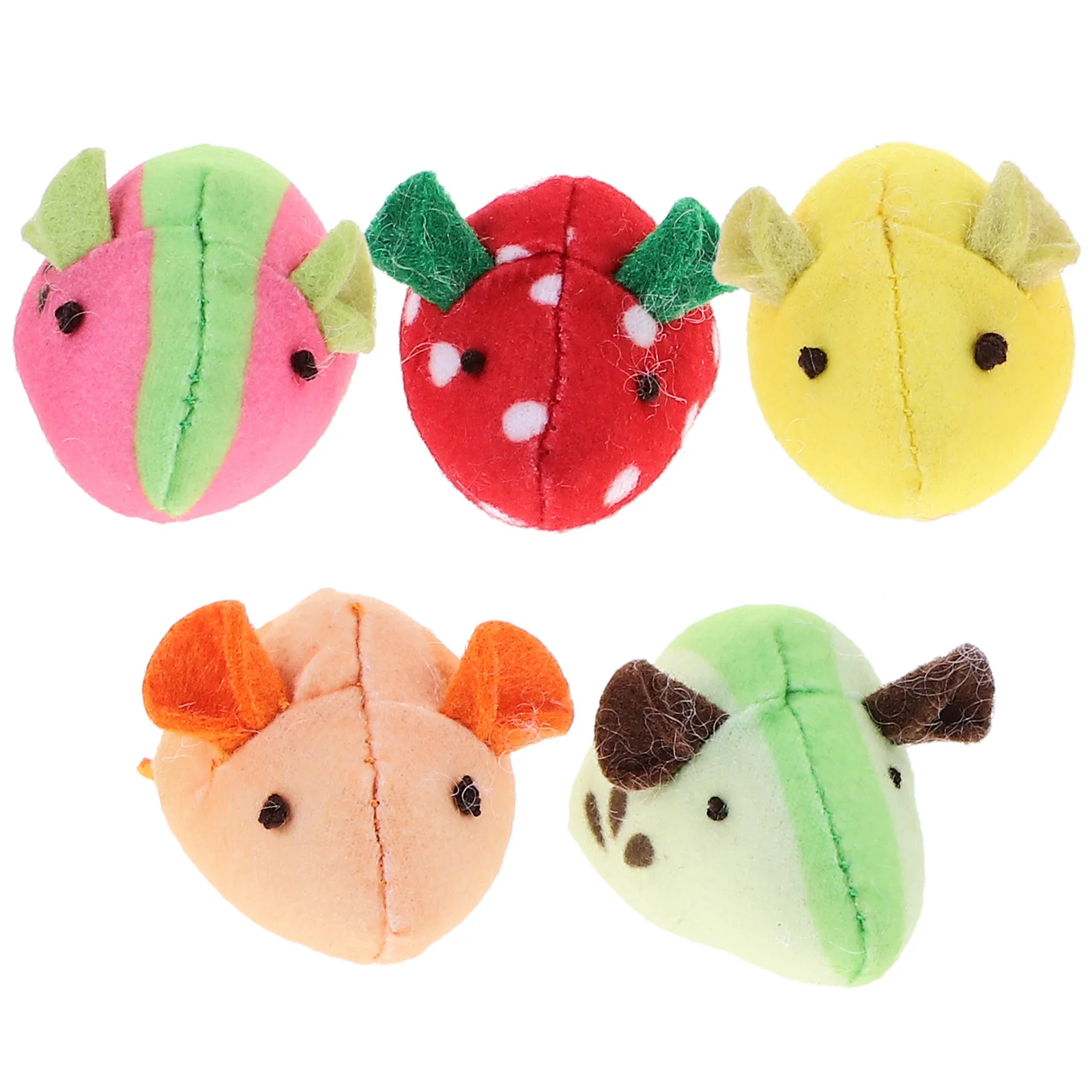 

5 Pcs Mouse Cat Toy Pet Toys Plush Indoor for Cats Interactive Mice Kitten Teething