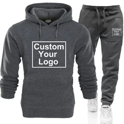 Tracksuit Men Hoodies Pants 2 Pcs Set Customize your logo Women Long Sleeve Tops Jogging Suits Outdoor Sports Unisex Trousers