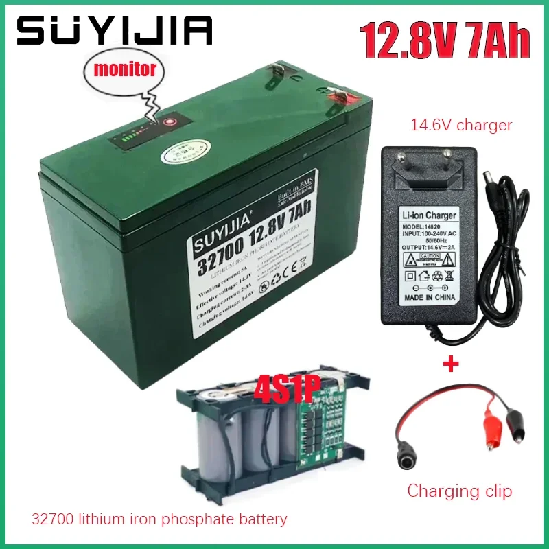 

new 12.8V 7Ah 4S1P battery pack 32700 Lifepo4 built-in BMS suitable for electric boats and uninterruptible power supplies