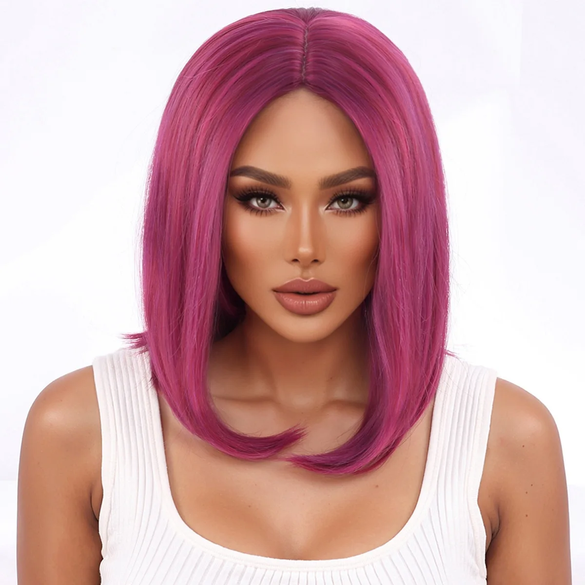 Hot selling new item in Europe and America, forehead small lace short style, bobo head wig, wig cover, wig-Synthetic fiber wig