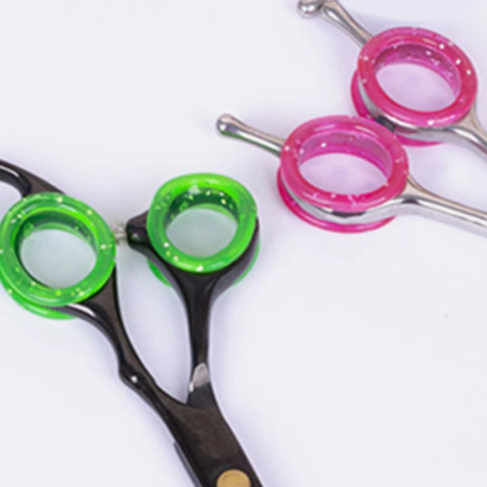 

18 Pcs Silicone Finger Rings for Scissors Non Slip Comfortable Thumb Inserts Kitchen Hairdressing Pet Grooming Red