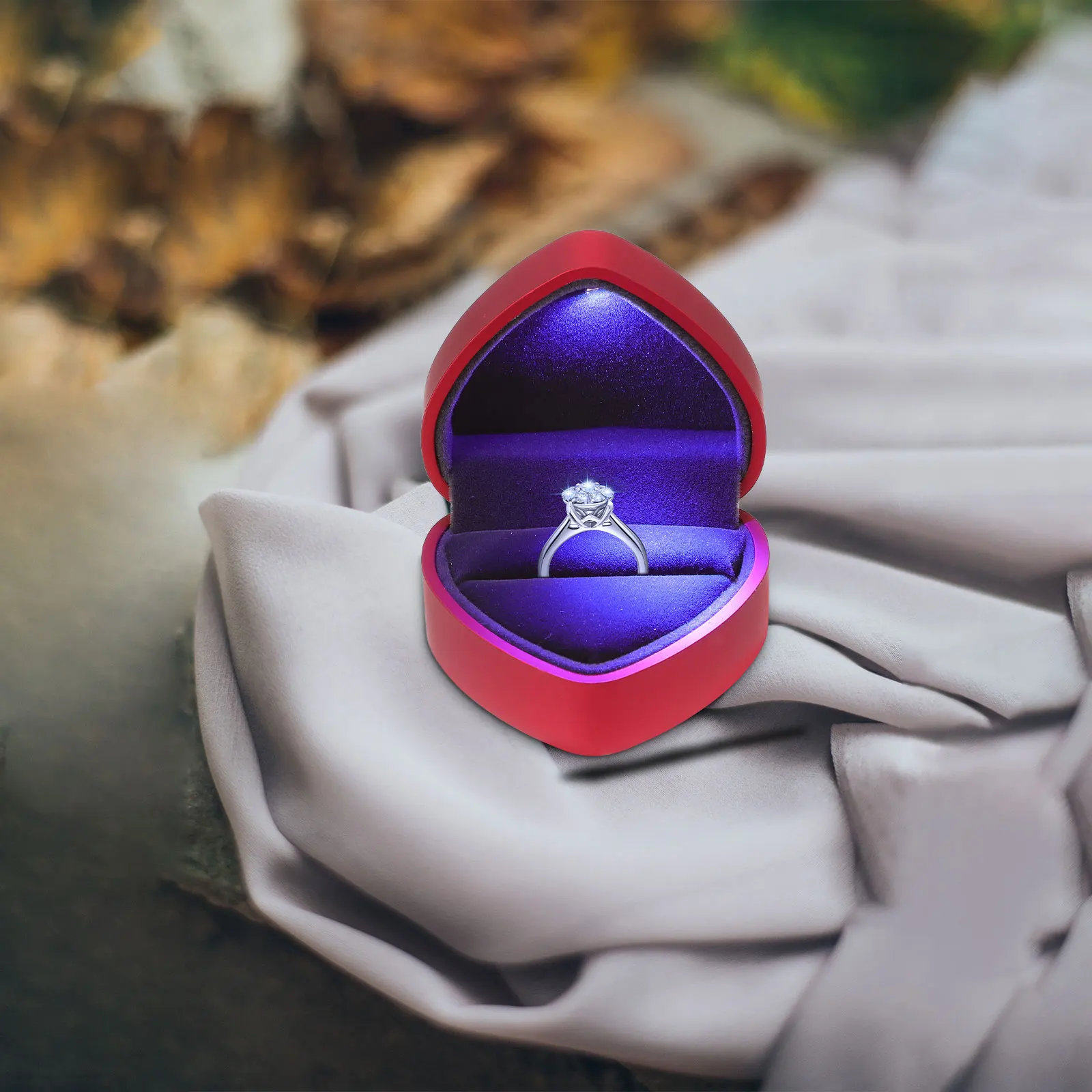 

Шкатулка для драгоценностей в форме сердца, пластиковый светодиодный светильник, романтический органайзер для хранения подарков, изысканный чехол для путешествий, домашнего использования