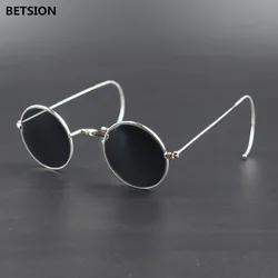 Vintage Round Reading Glasses Gray Black Sunglasses Antique Spring Flexible Wire Rim Retro Men Women +150 +175 +2 +225 +250 +350
