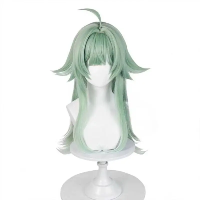 ‌ Honkai Star Rail Huo Huo cosplay pruik - gradiënt groene golvende bob, anime karakter kostuumaccessoires