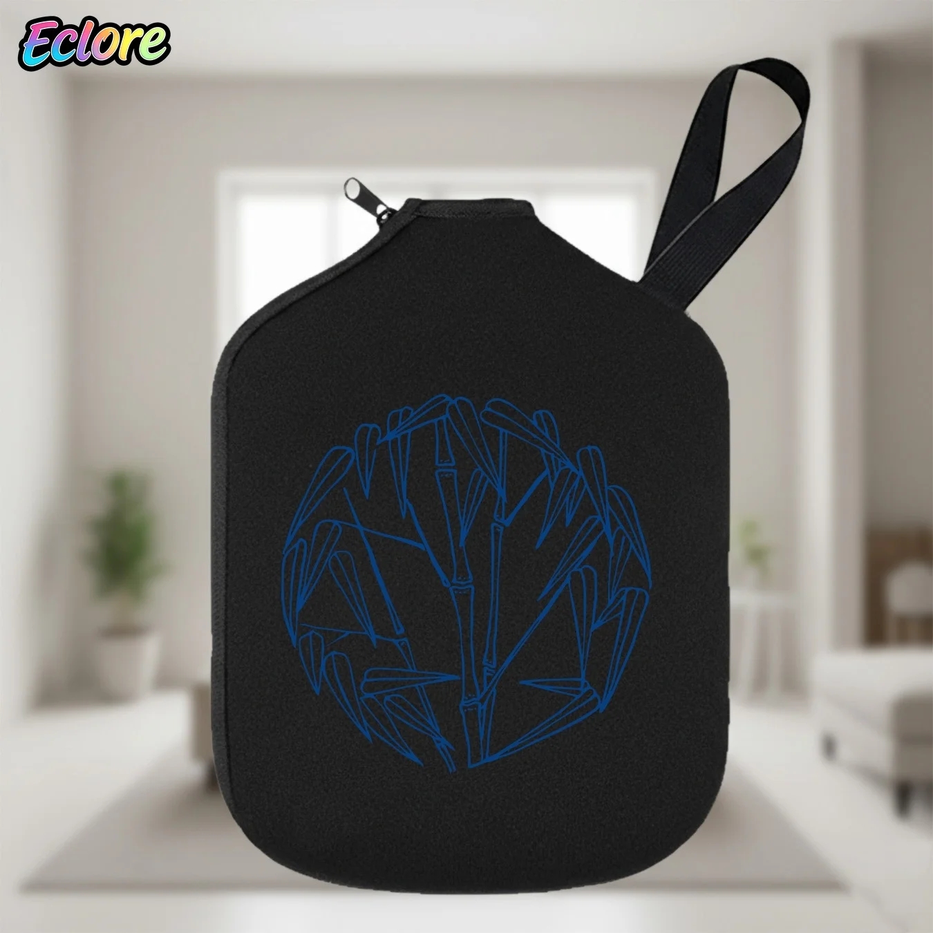 Hand-Painted Bamboo Pattern Pickleball Paddle Cover Durable Protective Pouch for Racket Storage Tournament Sports Party Gift