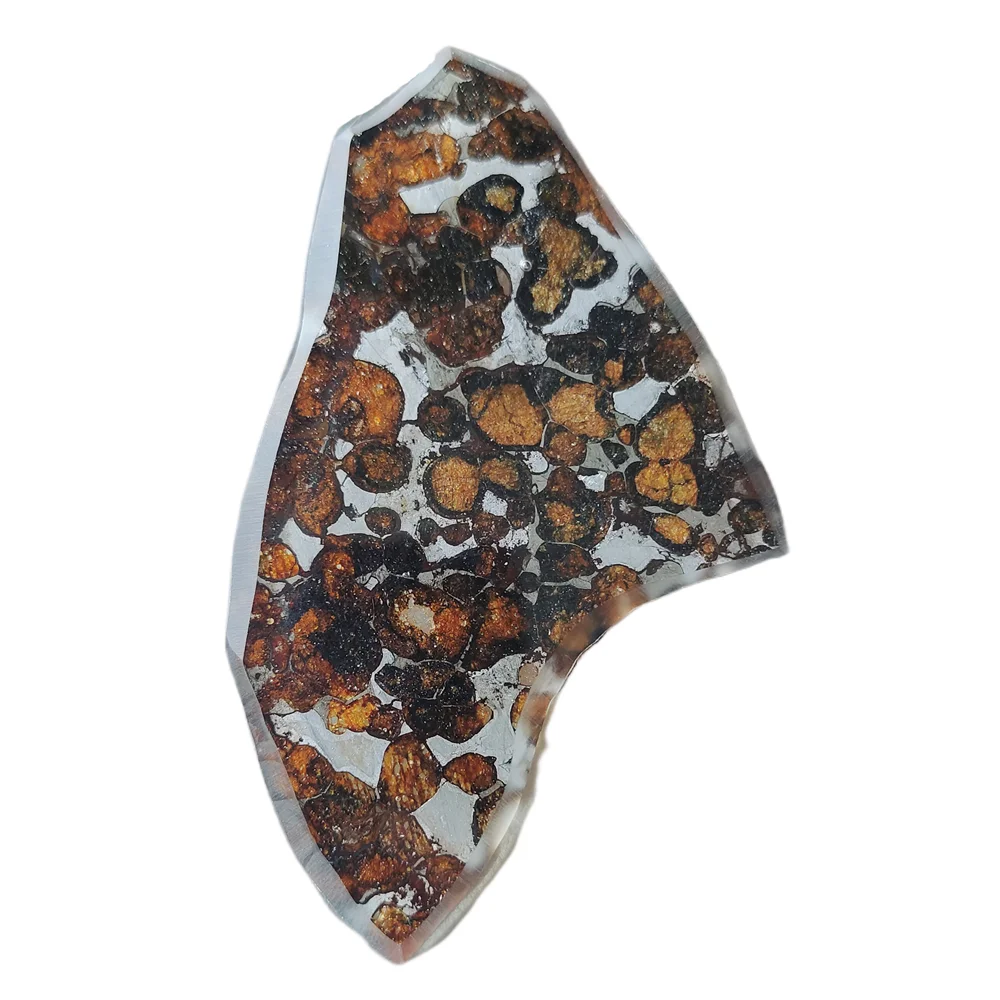 

26.9g SERICHO Pallasite Olive Meteorite Slices Natural Meteorite Material Olive Meteorite Specimens - From Kenya - QA251