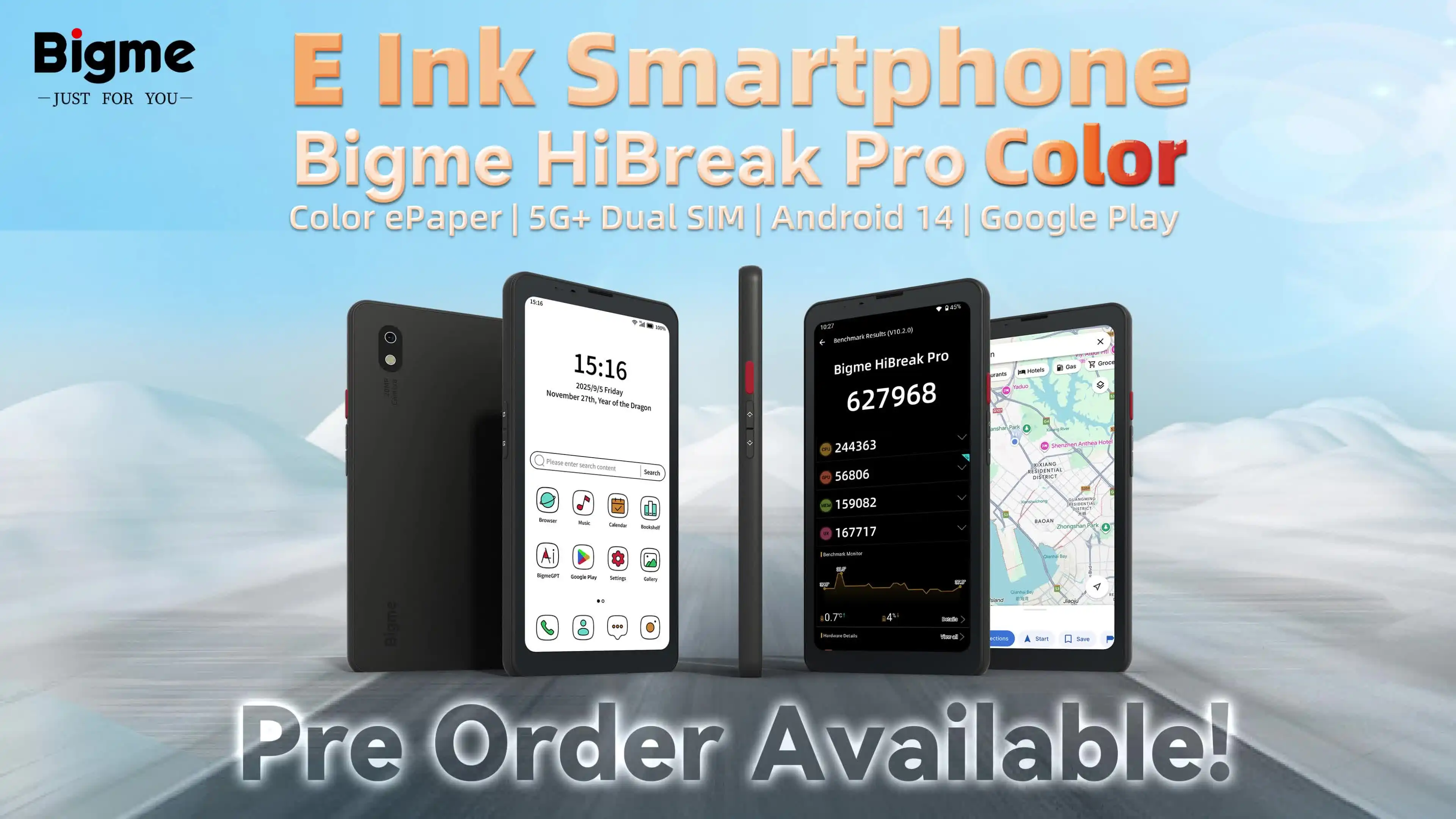 BIGME Hibreak Pro Color E-Reader 6.13 300PPI 8+256GB