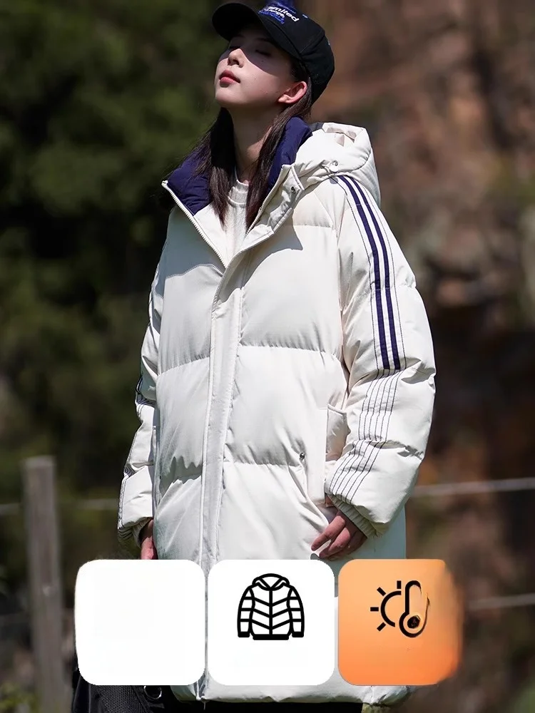 

Утепленная хлопковая куртка с капюшоном средней длины для мужчин, теплая зимняя куртка в корейском стиле, молодежная, на молнии