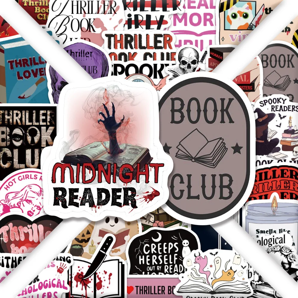 54 قطعة من ملصقات الرسوم المتحركة للقراءة، ملصقات جرافيتي مثيرة يمكنك صنعها بنفسك لتزيين الكمبيوتر اللوحي وكوب الماء وملصقات مقاومة للماء #3