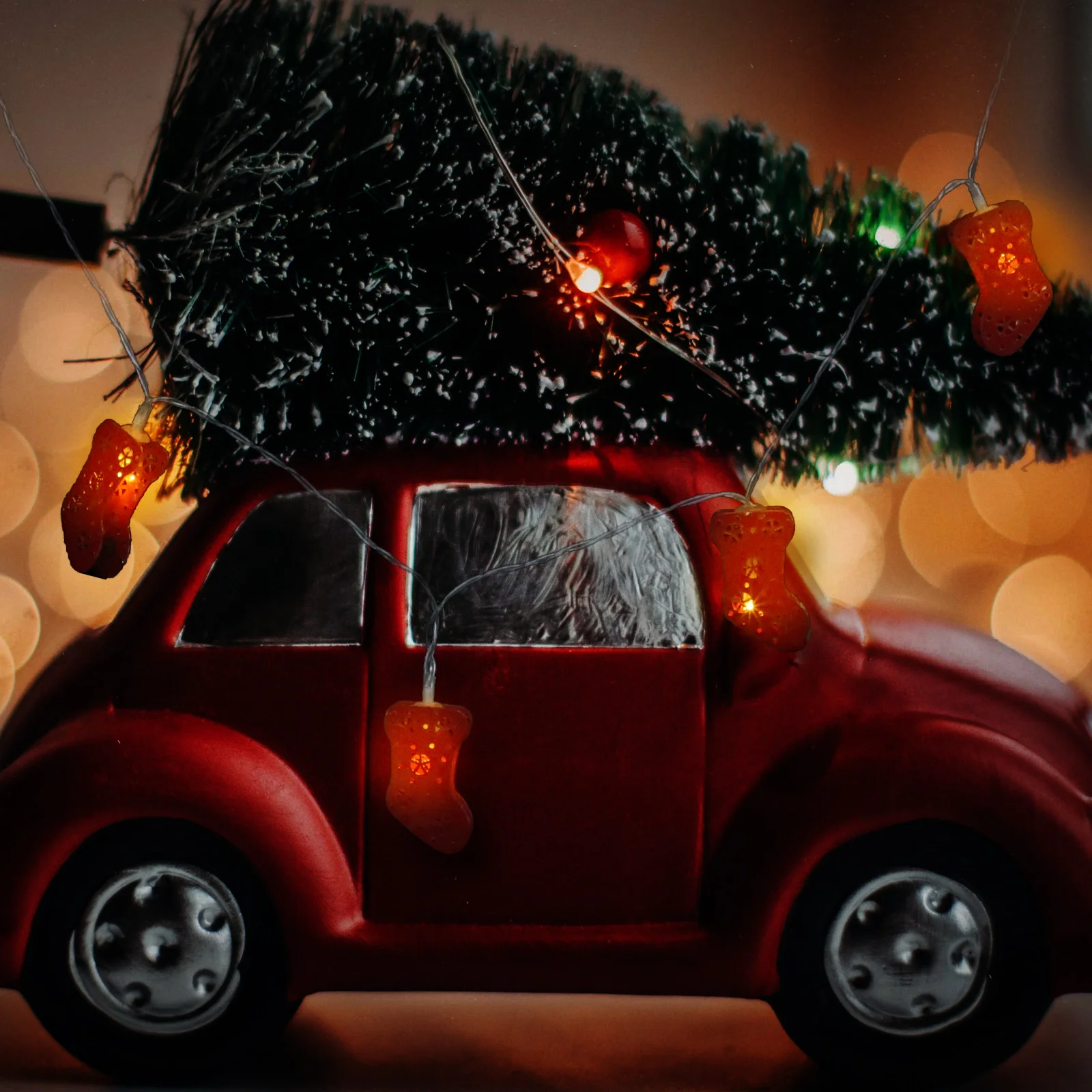 

1Pcs Xmas Sock Light String Red 3 Meters Creative Xmas Stocking String Lamp Warm Outdoor Decorative Light Home Adornment