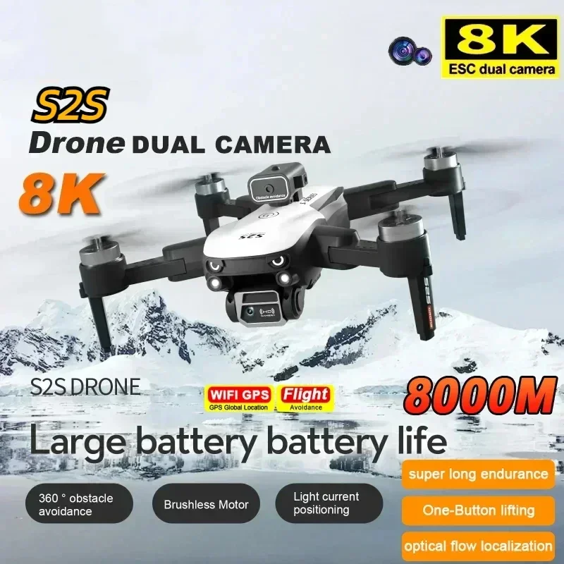 

For Xiaomi 8K S2S Drone HD GPS Aerial Photography Dual-Camera Omnidirectional Obstacle Brushless Avoidance Quadcopter Toys