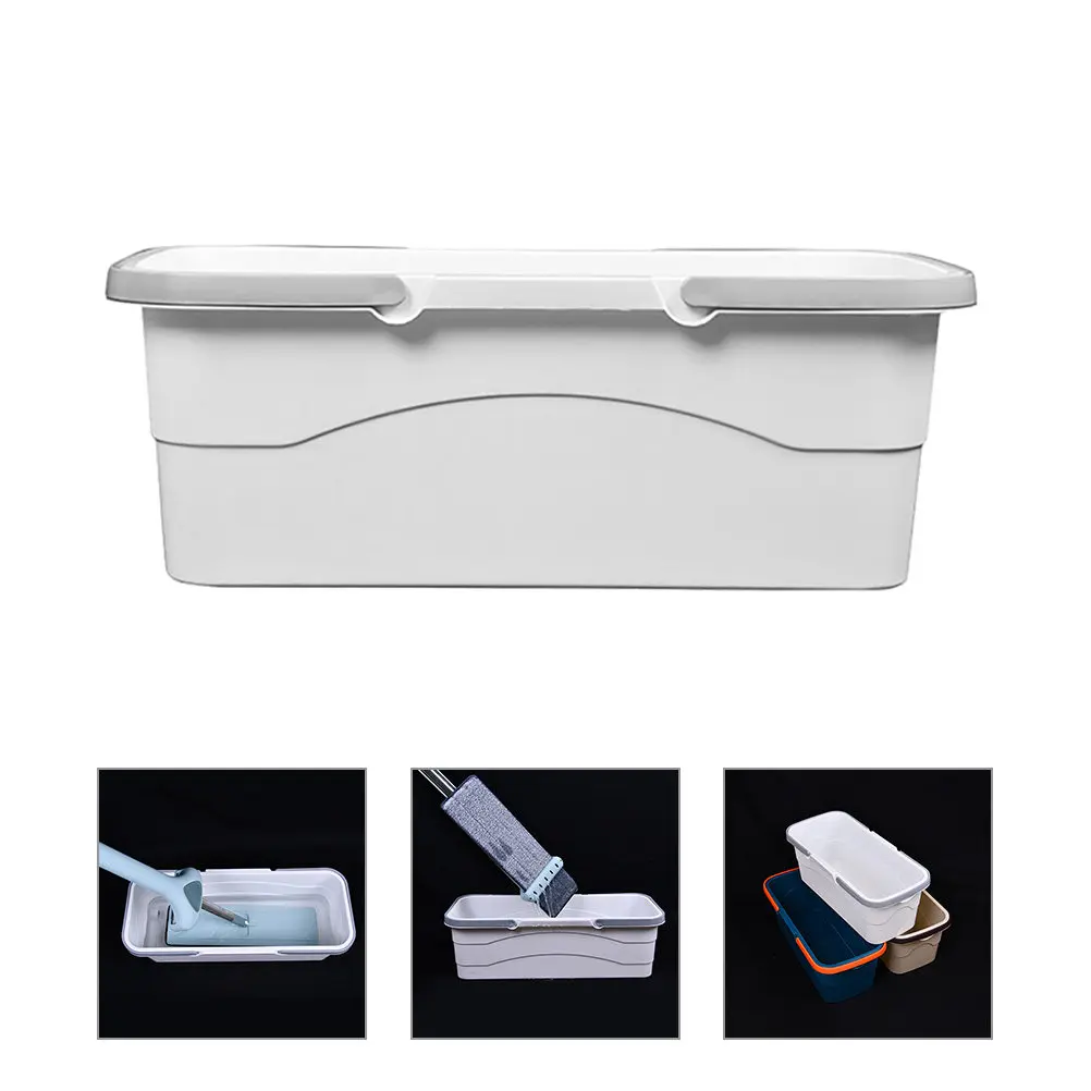 

Portable Mop Bucket with Draining Hole Sturdy Plastic Construction Large Capacity for Mop Washing and Storage Bathroom Cleaning