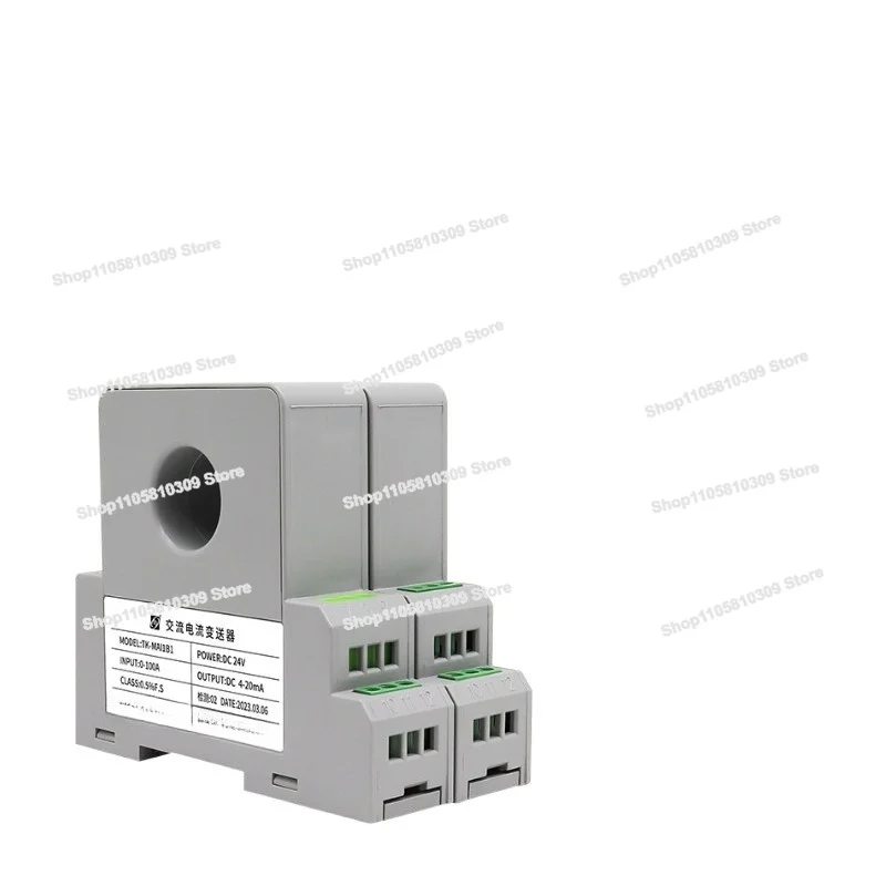 AC Current Voltage Transmitter 5A 500V To 4-20mA Perforated Current Acquisition RS485 Communication Sensor