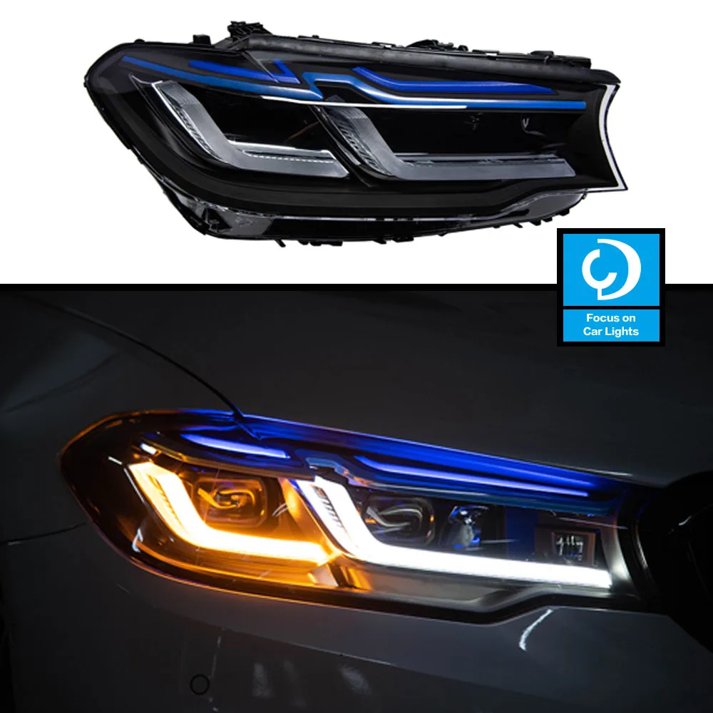 Car Lights for BMW G30 G38 2018-2022 5 Series LED Auto Headlight Assembly Upgrade Newest M5 Competition Design Accessories