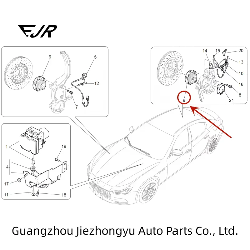 Bantalan Roda Berkualitas Tinggi untuk Maserati Ghibli, Levante, Quattroporte 2017 + OEM 670032030 670103668