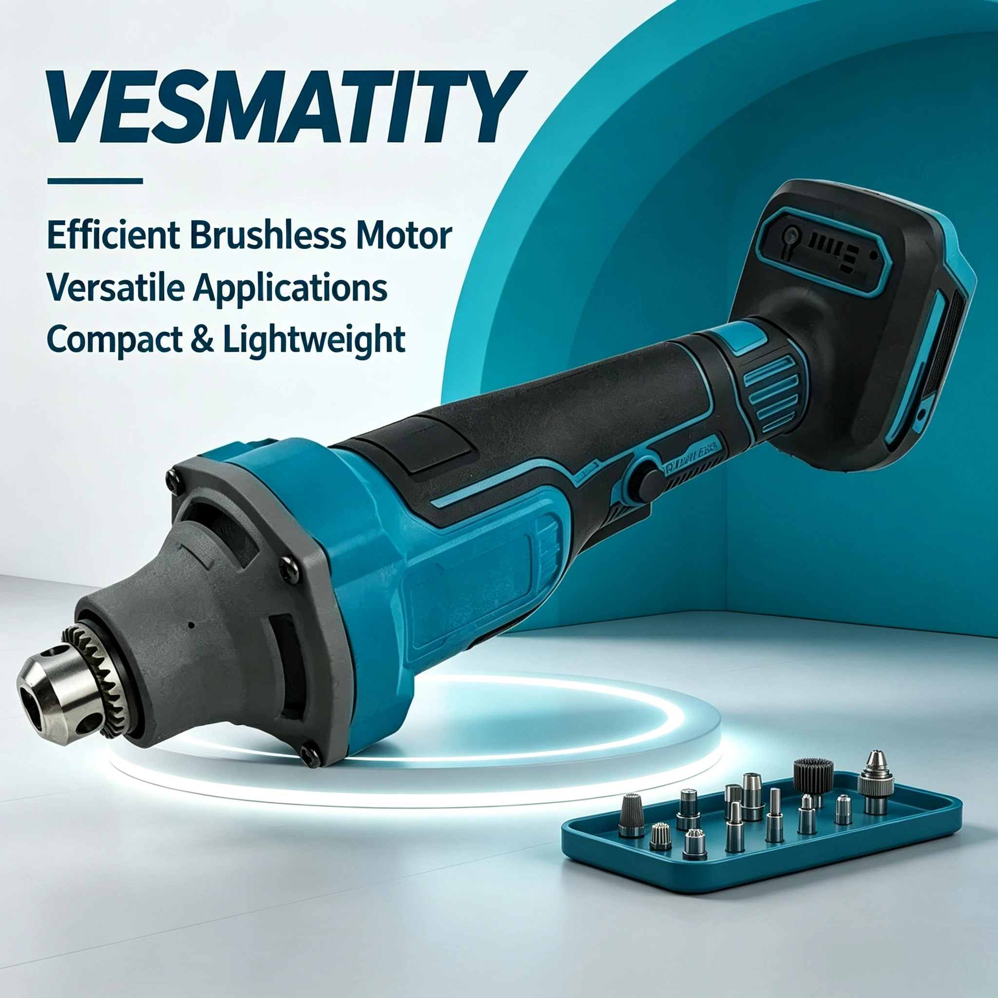 Vesmatity Cordless Straight Grinder 4 Gears Brushless Polishing Engraving Chuck Tool Makita 18V 20V Battery Unit