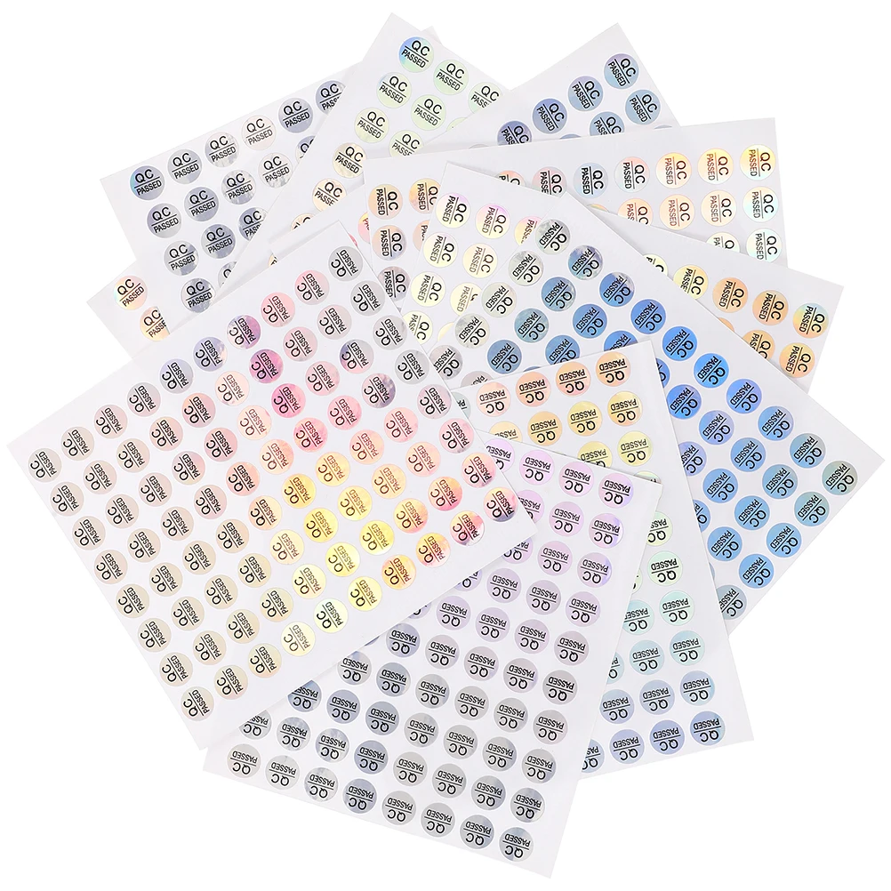 

1600pcs Tags Quality Inspection Passed Decals Stickers Self Adhesive PVC Clear Printing Warehouse Inventory Labels